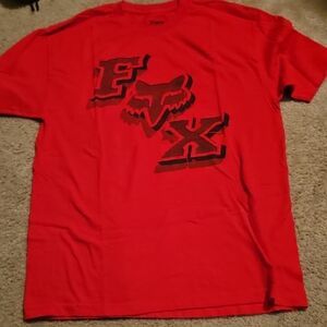 Vintage Fox Men's Large Red Graphic T-Shirt